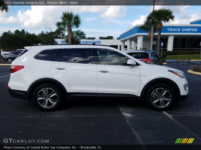 Monaco White / Black 2013 Hyundai Santa Fe GLS