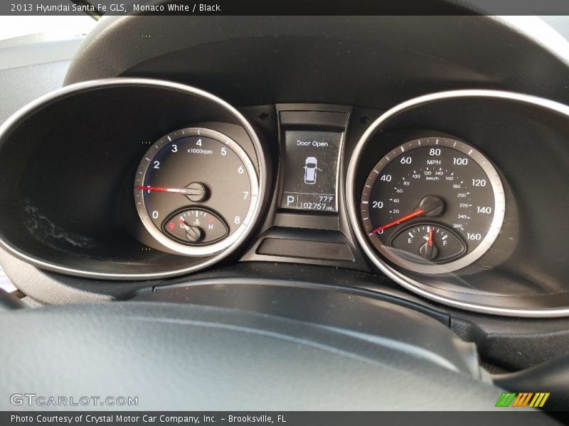 Monaco White / Black 2013 Hyundai Santa Fe GLS