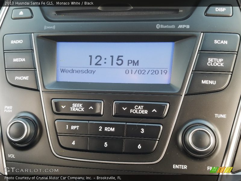 Monaco White / Black 2013 Hyundai Santa Fe GLS