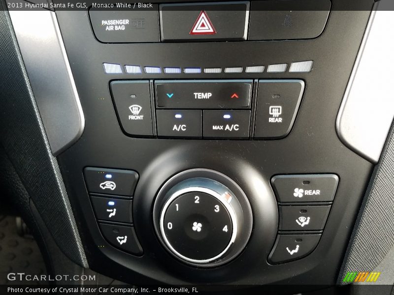 Monaco White / Black 2013 Hyundai Santa Fe GLS