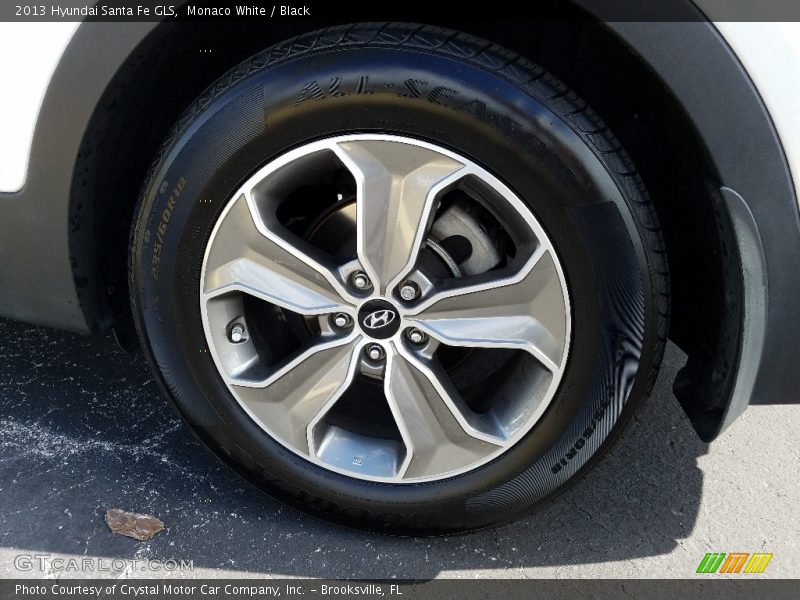 Monaco White / Black 2013 Hyundai Santa Fe GLS