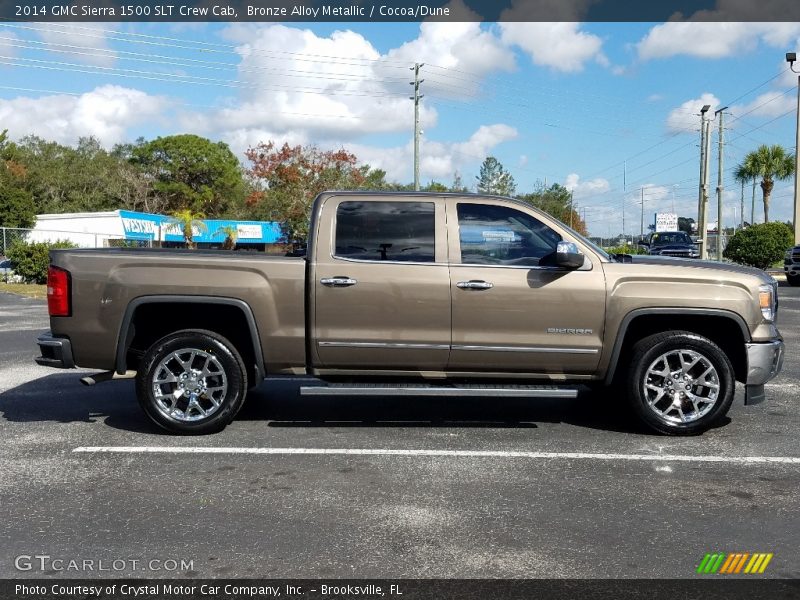 Bronze Alloy Metallic / Cocoa/Dune 2014 GMC Sierra 1500 SLT Crew Cab