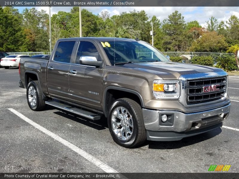 Bronze Alloy Metallic / Cocoa/Dune 2014 GMC Sierra 1500 SLT Crew Cab