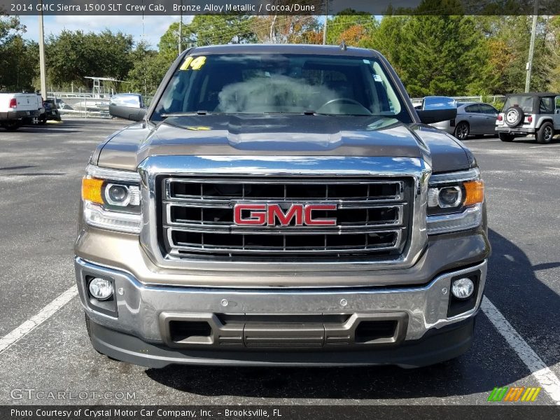 Bronze Alloy Metallic / Cocoa/Dune 2014 GMC Sierra 1500 SLT Crew Cab