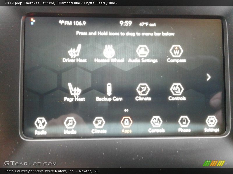 Diamond Black Crystal Pearl / Black 2019 Jeep Cherokee Latitude
