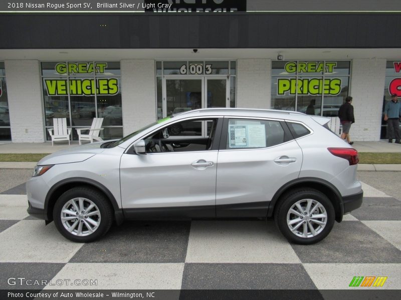 Brilliant Silver / Light Gray 2018 Nissan Rogue Sport SV