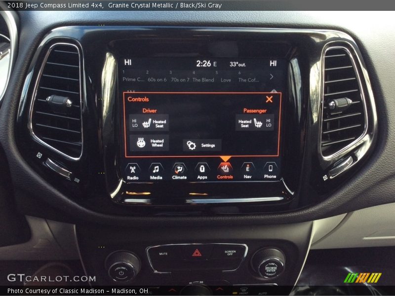 Granite Crystal Metallic / Black/Ski Gray 2018 Jeep Compass Limited 4x4