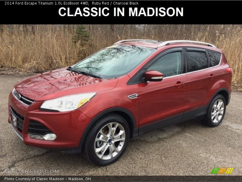 Ruby Red / Charcoal Black 2014 Ford Escape Titanium 1.6L EcoBoost 4WD