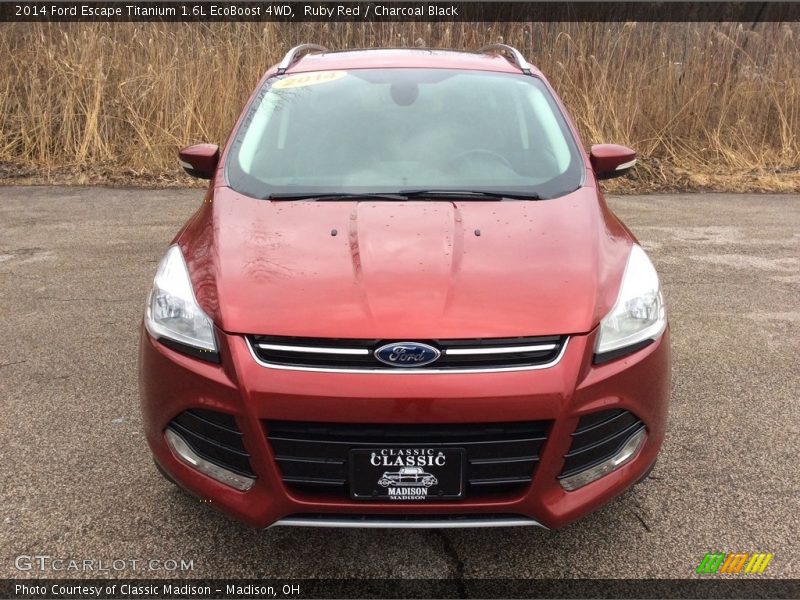 Ruby Red / Charcoal Black 2014 Ford Escape Titanium 1.6L EcoBoost 4WD