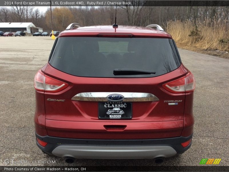 Ruby Red / Charcoal Black 2014 Ford Escape Titanium 1.6L EcoBoost 4WD