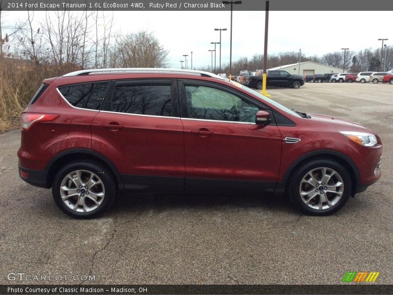 Ruby Red / Charcoal Black 2014 Ford Escape Titanium 1.6L EcoBoost 4WD