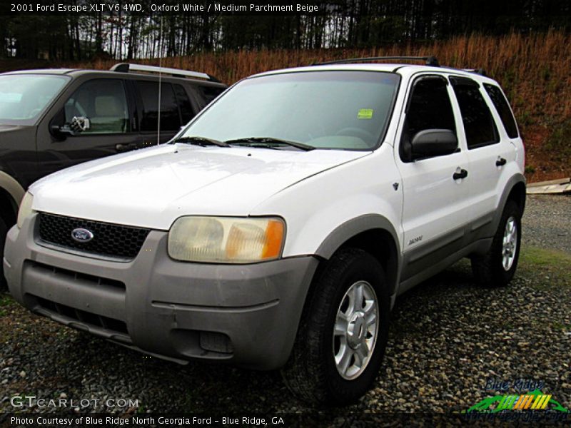 Oxford White / Medium Parchment Beige 2001 Ford Escape XLT V6 4WD