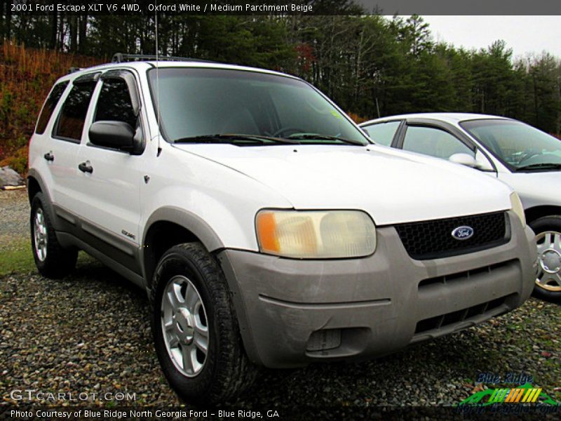 Oxford White / Medium Parchment Beige 2001 Ford Escape XLT V6 4WD