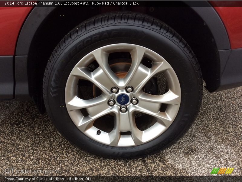 Ruby Red / Charcoal Black 2014 Ford Escape Titanium 1.6L EcoBoost 4WD