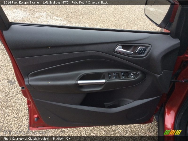Ruby Red / Charcoal Black 2014 Ford Escape Titanium 1.6L EcoBoost 4WD