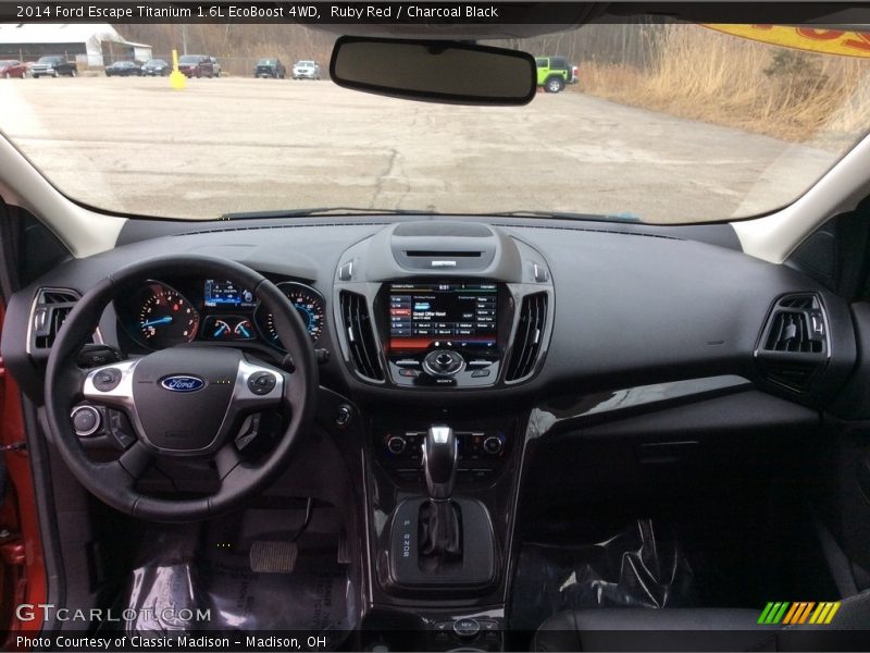 Ruby Red / Charcoal Black 2014 Ford Escape Titanium 1.6L EcoBoost 4WD