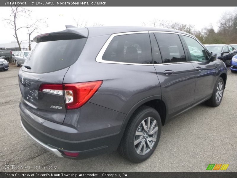 Modern Steel Metallic / Black 2019 Honda Pilot EX-L AWD