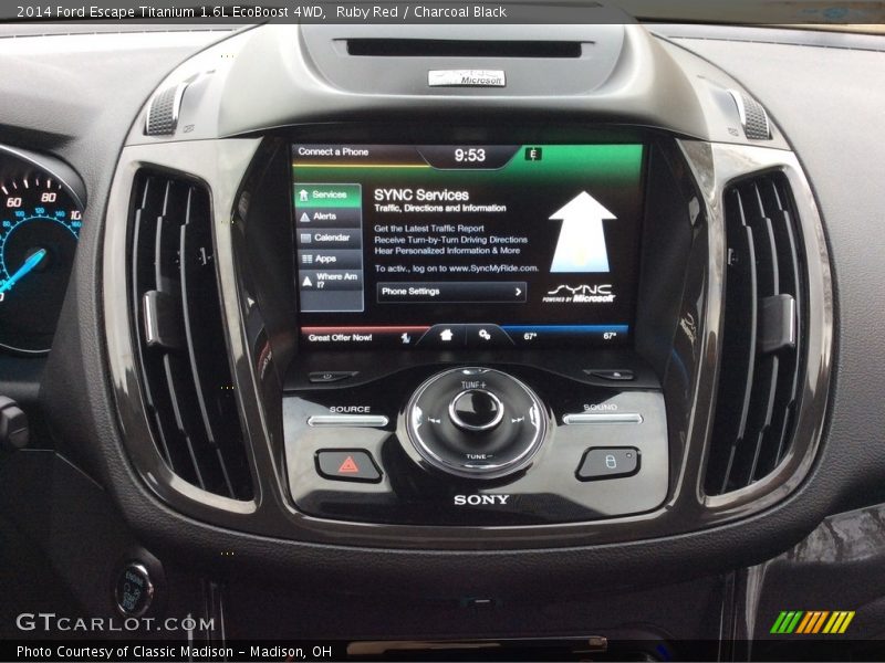 Ruby Red / Charcoal Black 2014 Ford Escape Titanium 1.6L EcoBoost 4WD