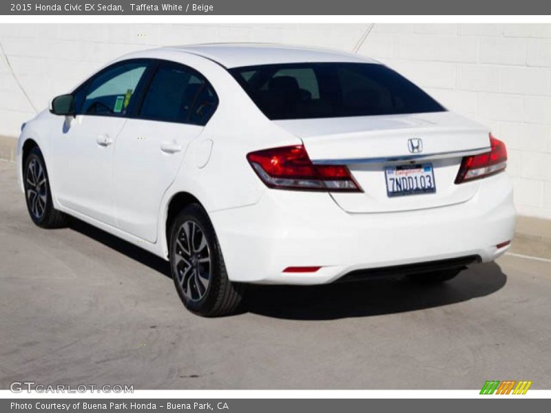 Taffeta White / Beige 2015 Honda Civic EX Sedan