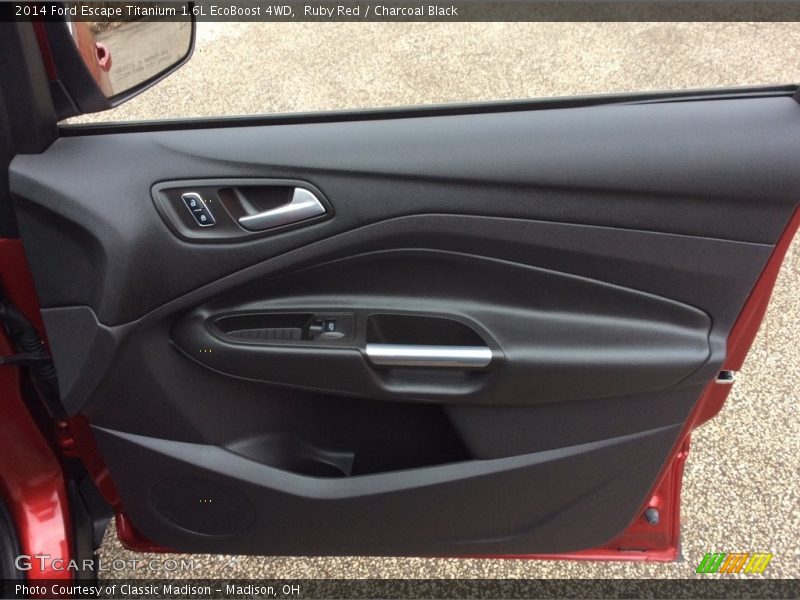 Ruby Red / Charcoal Black 2014 Ford Escape Titanium 1.6L EcoBoost 4WD