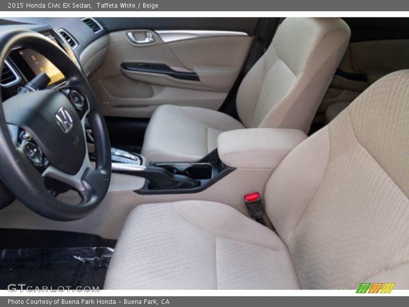 Taffeta White / Beige 2015 Honda Civic EX Sedan
