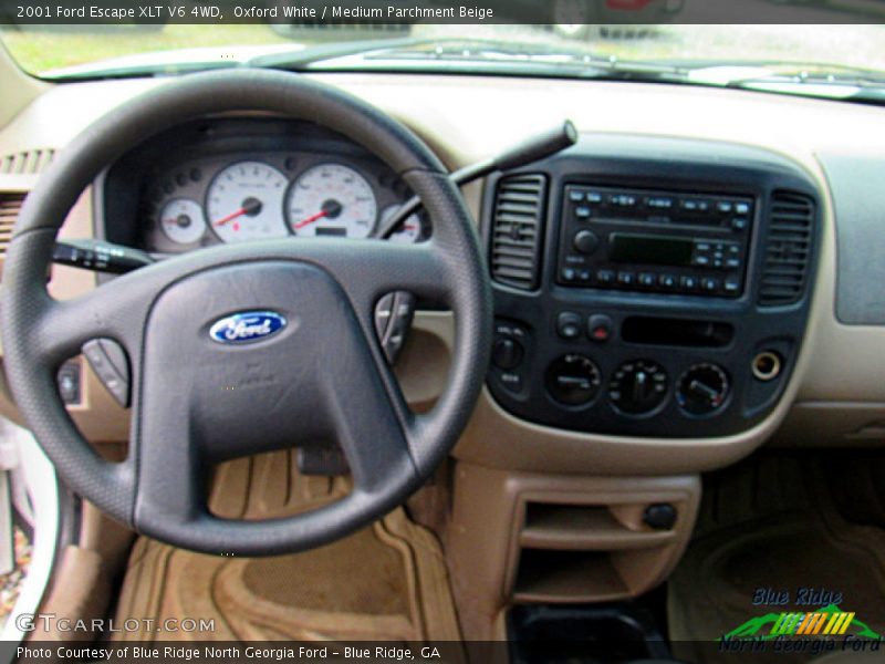 Oxford White / Medium Parchment Beige 2001 Ford Escape XLT V6 4WD