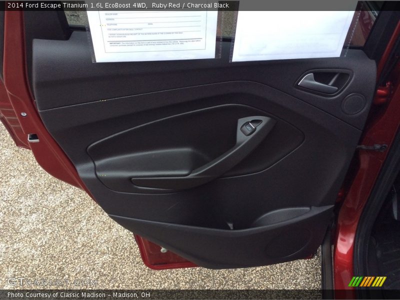 Ruby Red / Charcoal Black 2014 Ford Escape Titanium 1.6L EcoBoost 4WD