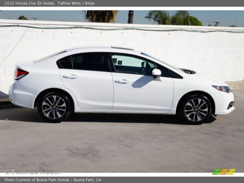Taffeta White / Beige 2015 Honda Civic EX Sedan