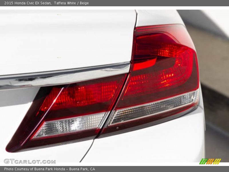 Taffeta White / Beige 2015 Honda Civic EX Sedan