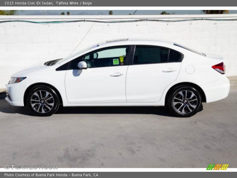 Taffeta White / Beige 2015 Honda Civic EX Sedan