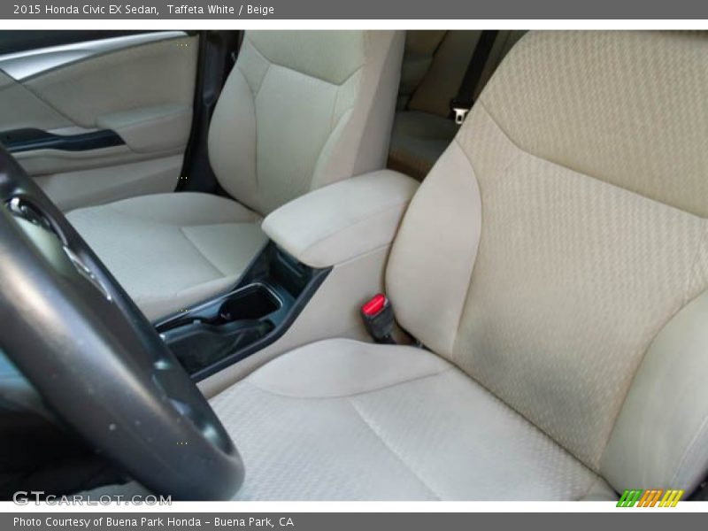 Taffeta White / Beige 2015 Honda Civic EX Sedan