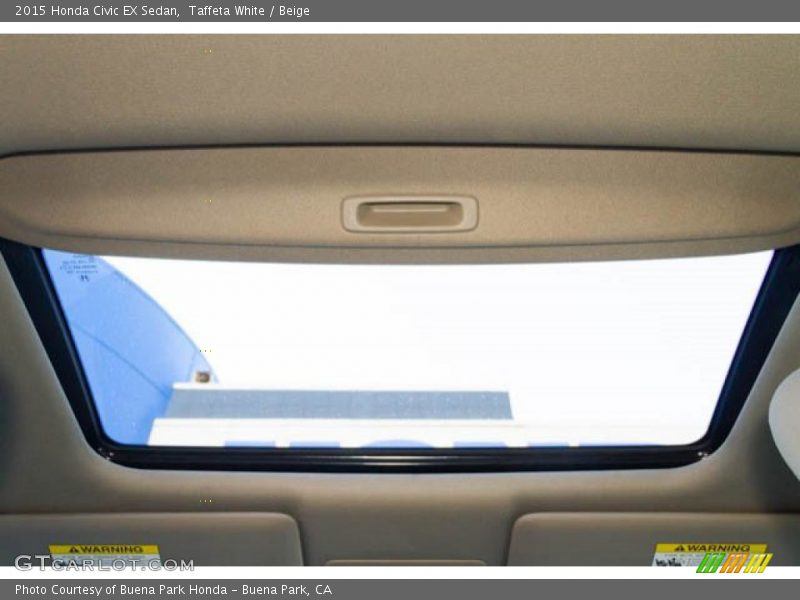 Taffeta White / Beige 2015 Honda Civic EX Sedan