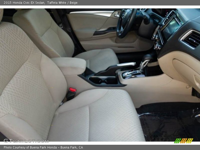 Taffeta White / Beige 2015 Honda Civic EX Sedan