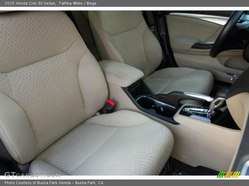 Taffeta White / Beige 2015 Honda Civic EX Sedan
