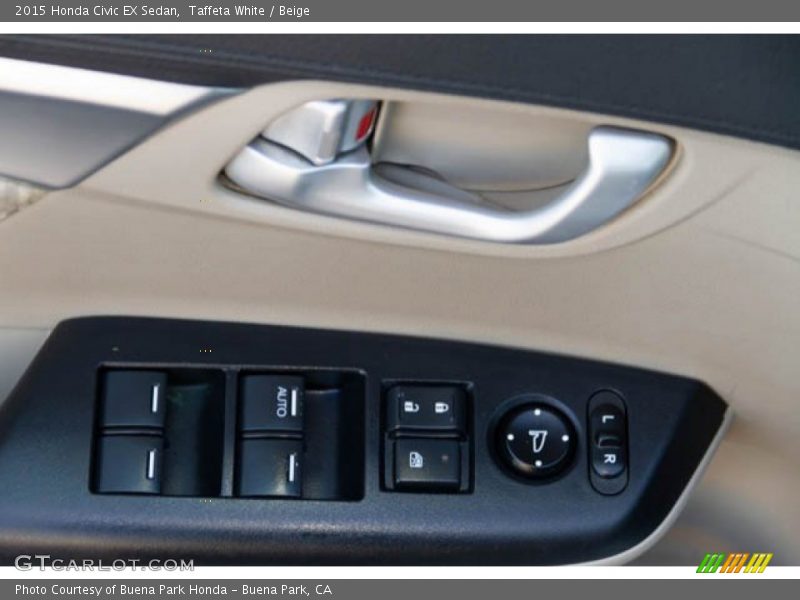 Taffeta White / Beige 2015 Honda Civic EX Sedan