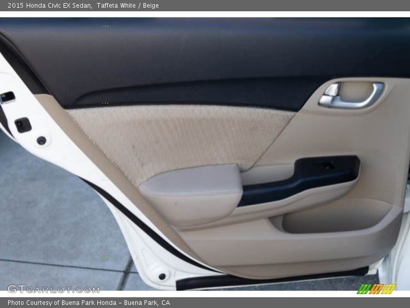 Taffeta White / Beige 2015 Honda Civic EX Sedan