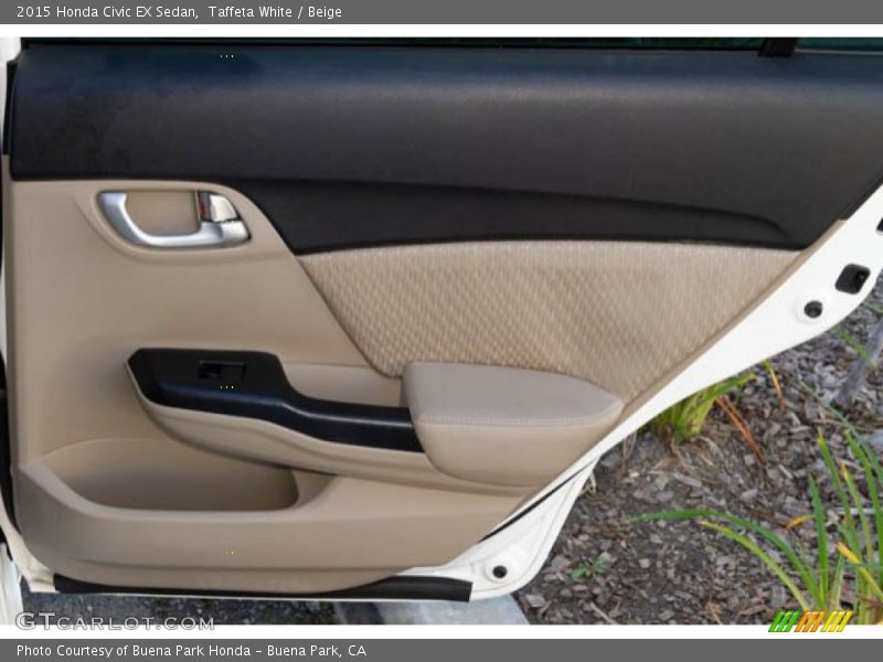 Taffeta White / Beige 2015 Honda Civic EX Sedan
