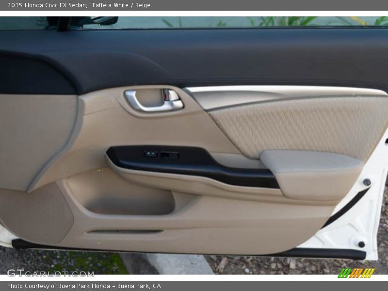 Taffeta White / Beige 2015 Honda Civic EX Sedan