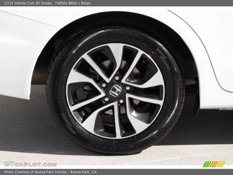 Taffeta White / Beige 2015 Honda Civic EX Sedan