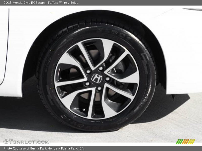 Taffeta White / Beige 2015 Honda Civic EX Sedan