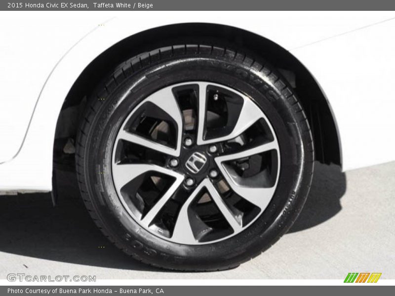 Taffeta White / Beige 2015 Honda Civic EX Sedan