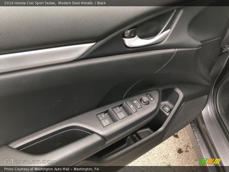 Modern Steel Metallic / Black 2019 Honda Civic Sport Sedan