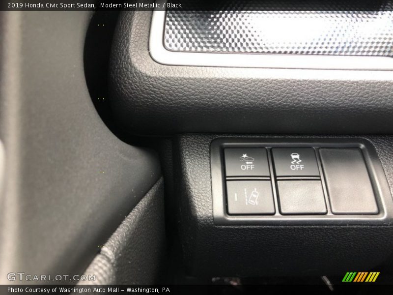 Modern Steel Metallic / Black 2019 Honda Civic Sport Sedan