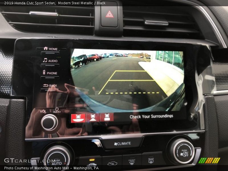 Modern Steel Metallic / Black 2019 Honda Civic Sport Sedan