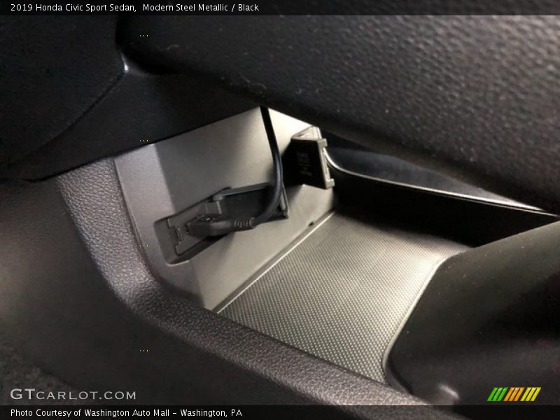 Modern Steel Metallic / Black 2019 Honda Civic Sport Sedan