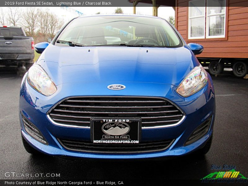 Lightning Blue / Charcoal Black 2019 Ford Fiesta SE Sedan