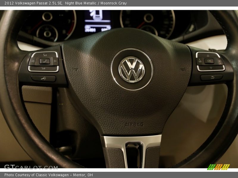 Night Blue Metallic / Moonrock Gray 2012 Volkswagen Passat 2.5L SE