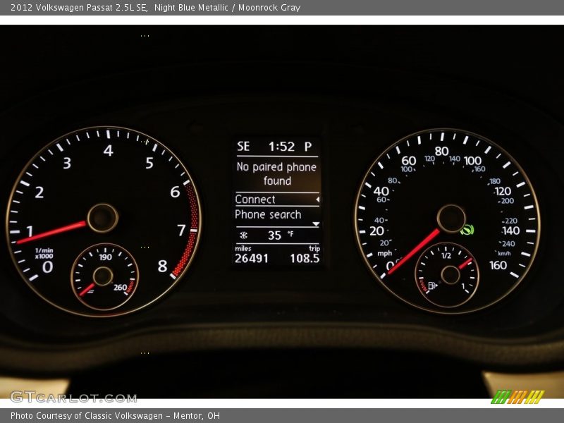Night Blue Metallic / Moonrock Gray 2012 Volkswagen Passat 2.5L SE