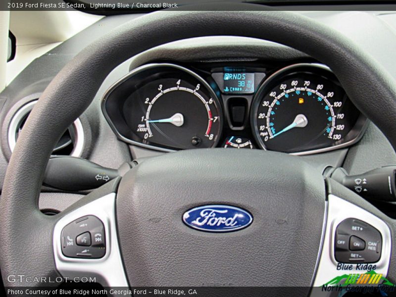 Lightning Blue / Charcoal Black 2019 Ford Fiesta SE Sedan