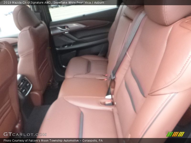 Snowflake White Pearl Mica / Auburn 2019 Mazda CX-9 Signature AWD